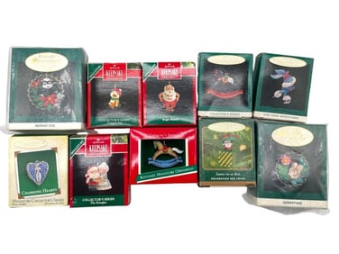 NIB HALLMARK KEEPSAKE MINI ORNAMENTS 10 PIECES