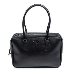 PRADA BOSTON BOWLER BLACK SHOULDER BAG
