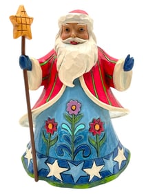 JIM SHORE SIGNED SANTA FIGURINE