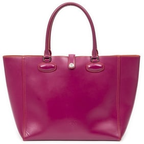 LOEWE LEO SHOPPER TOTE MAGENTA/ORANGE