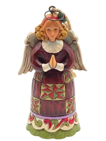 JIM SHORE SIGNED PRAYING ANGEL ORNAMENT