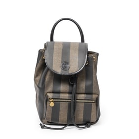 FENDI PEQUIN FRONT POCKET DRAWSTRING BACKPACK