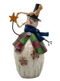 JIM SHORE SIGNED SNOWMAN WITH STAR ORNAMENT