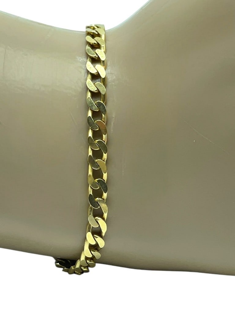 18K GOLD CUBAN LINK BRACELET 8 G (1 of 7)