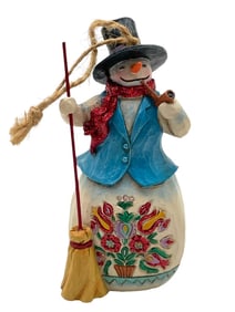 JIM SHORE SIGNED WONDERLAND SNOWMAN ORNAMENT