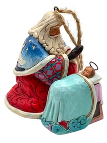 JIM SHORE SIGNED SANTA WITH BABY JESUS ORNAMENT