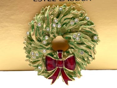 NIB ESTEE LAUDER COMPACT PERFUME HOLDIAY WREATH