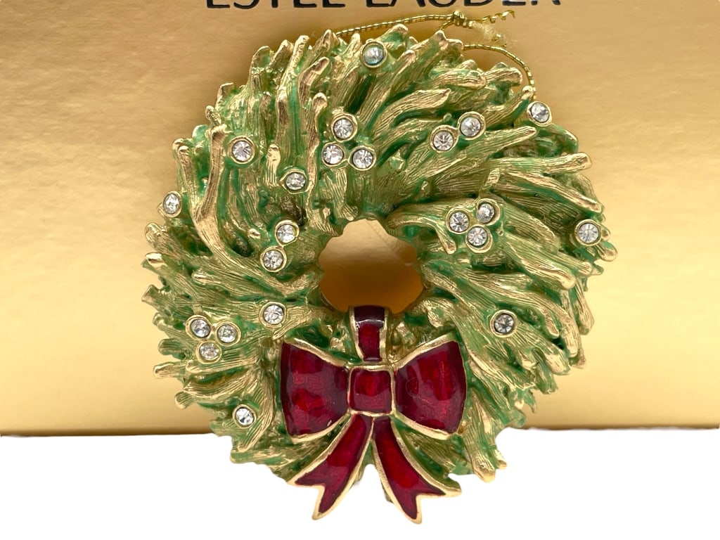 NIB ESTEE LAUDER COMPACT PERFUME HOLDIAY WREATH (1 of 6)