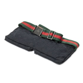 GUCCI WEB WAIST POUCH BLACK