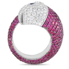 Chopard 18K1.88ct Diamond, Ruby and Sapphire Ring