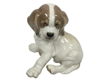 NYMPHENBURG GERMAN PORCELAIN ST. BERNARD PUPPY
