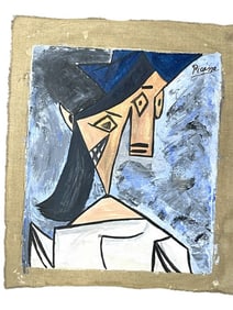 AFTER PABLO PICASSO PAINTING ON CANVAS 26"