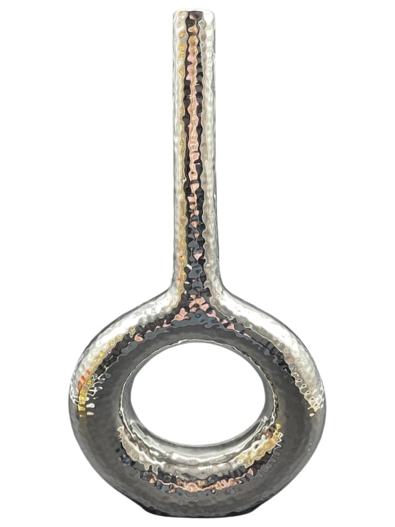 GLOBAL VIEWS HAMMERED METAL VASE (1 of 6)