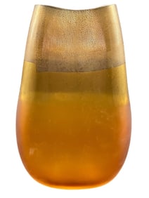 ORANGE GLASS VASE