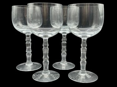 BAMBOO PATTERN SET OF 4 GLASSES 8"