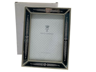 NIB TWO'S COMPANY FLORAL MIRROR FRAME 5X7