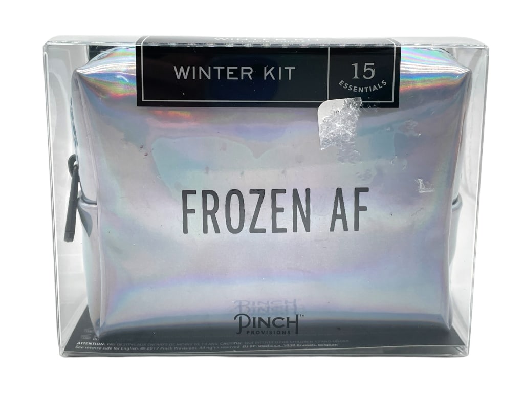 NIB PINCH PROVISIONS FROZEN WINTER KIT: NIB PINCH PROVISIONS FROZEN WINTER KIT -NIB -CONTAINS 15 ESSENTIALS, LISTED ON BACK -APPROX 4" X 3" -JA 111424 #11 ***Please note that due to limited storage space, all items must be picked up within 