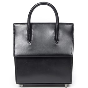 LOUBOUTIN MINI PALOMA TOP HANDLE BLACK/RED BAG