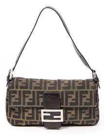 FENDI SMALL BAGUETTE BROWN SHOULDER BAG