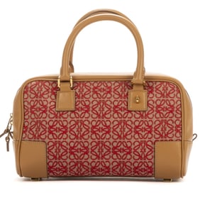 LOEWE ANAGRAM AMAZONA BROWN HANDBAG