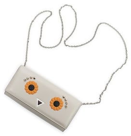 FENDI BIRD WALLET ON CHAIN GREY