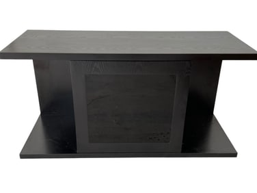 MODERN BLACK CONSOLE TABLE WITH STORAGE 42"