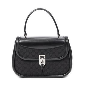 GUCCI TOP HANDLE FLAP TURN LOCK SHOULDER BAG