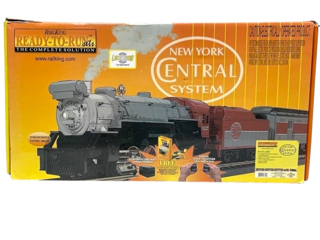 NEW YORK CENTRAL SYSTEM RAIL KING TRAIN SET IN BOX (1 of 10)