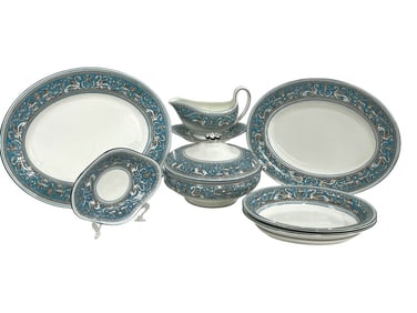 7 PIECE WEDGWOOD FLORENTINE PLATTER SET W TUREEN