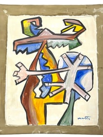 AFTER ROBERTO MATTA  PAINTING ON CANVAS 22"