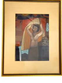 LEE LONG LOOI FIGURAL PASTEL 23.5"