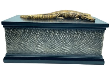 ALLIGATOR EMBOSSED KEEPSAKE BOX 16"