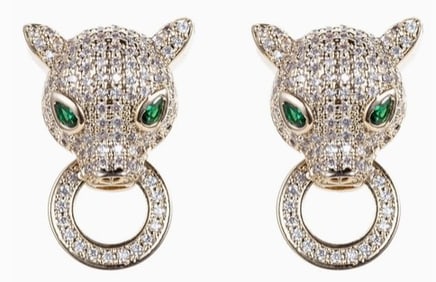 NIB EYECANDY LA SERVAL EARRINGS