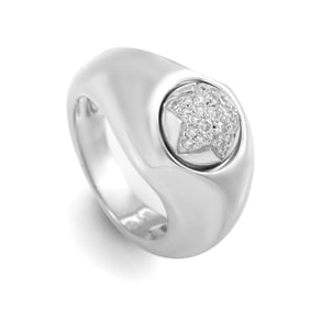PIAGET 18K GOLD STAR RING W DIAMONDS SZ 7.5 -16G