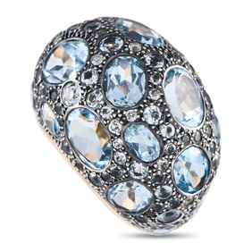 POMELLATO TABOU 18K ROSE GOLD TOPAZ RING