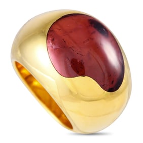 POMELLATO 18K GOLD TOURMALINE RING 40G SZ 5.75