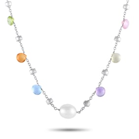 MARCO BICEGO 18K GOLD MULTI GEM NECKLACE 28.7G 32"
