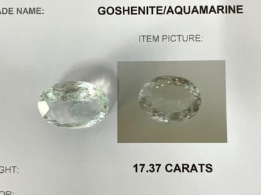 AQUAMARINE GEMSTONE GFCO CERTIFIED 17.37CT
