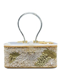 MID MOD MIDAS OF MIAMI LUCITE BEAD HANDBAG