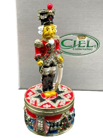 NEW! TOY SOLDIER NUTCRACKER TRINKET BOX NIB