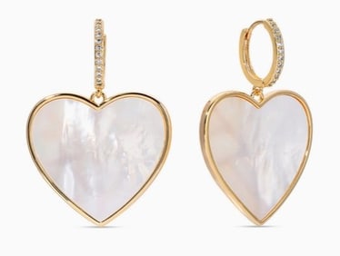NIB EYECANDY LA AGNES HEART DROP EARRINGS