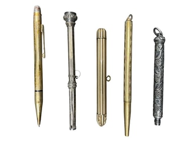 5 VINTAGE PROPELLING PENCILS