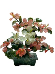 VINTAGE JADE QUARTZ STYLE  BONSAI TREE 13"