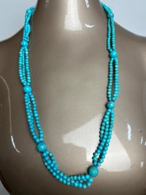NATURAL TURQUOISE NECKLACE 14"