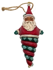 JIM SHORE SANTA SWIRL ORNAMENT
