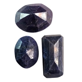 75.20 CT FACETED UNTREATED BLUE SAPPHIRE GEMSTONES