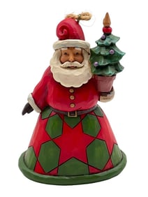 JIM SHORE SIGNED SANTA WITH TREE ORNAMENT