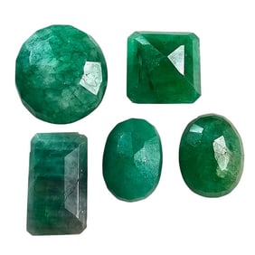 54.30 CT FACETED EMERALD GEMSTONES LOT