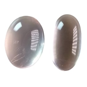 31 CT CABOCHON ROSE QUARTZ GEMSTONES LOT OF 2