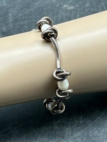 VINTAGE STERLING SILVER &  PEARL BRACELET